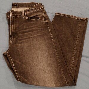 MOTHER The Ditcher Zip Ankle Jeans Womens 28, Smoking Section Black